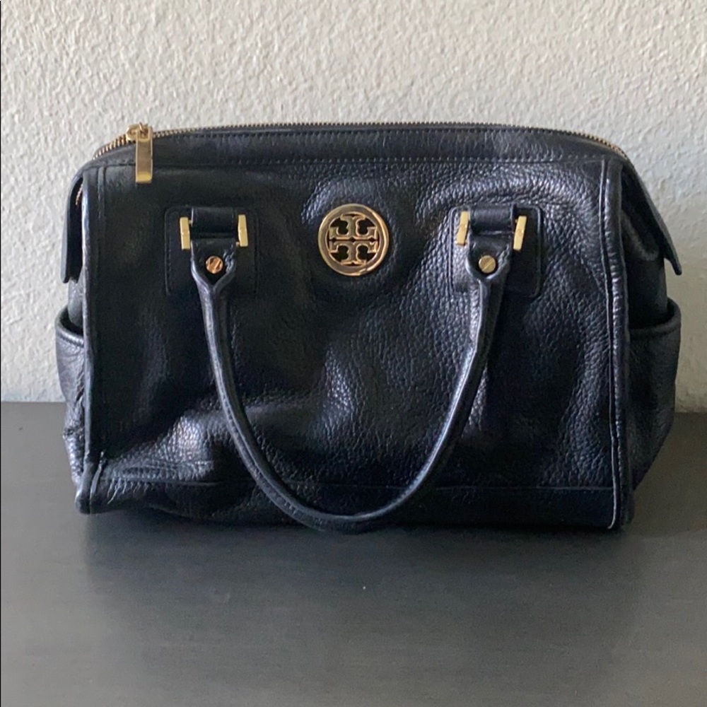 Black leather Tory Burch bag